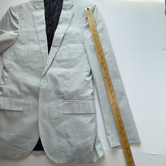 J.Crew Ludlow 36R J.Crew Ludlow Blazer Suit Jacket Mens Italian Cotton Tessuti - Picture 16 of 16
